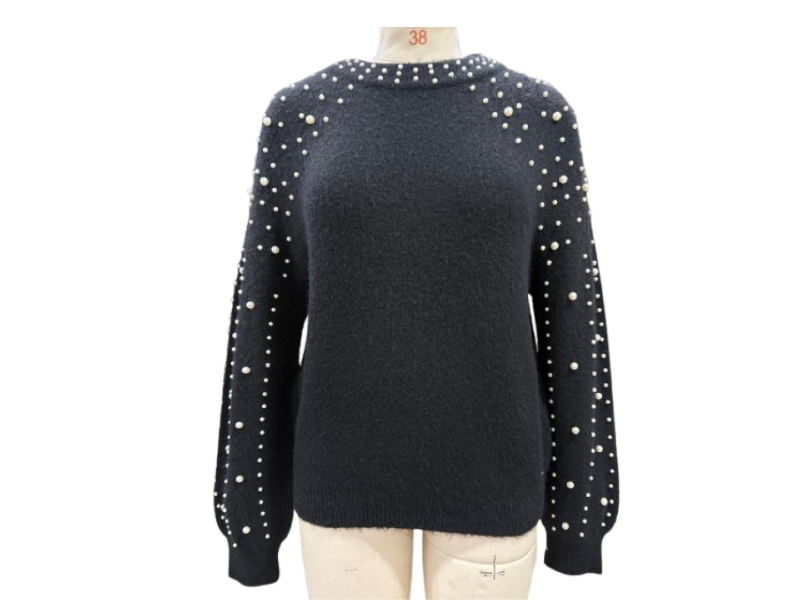 Import Yarn Pearl & stoneed Sweater - Image 6